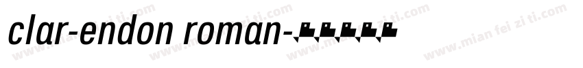 clar-endon roman字体转换